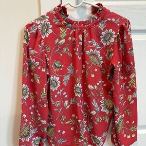 Floral Red Women's Top